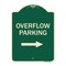 Signmission Overflow Parking with Right Arrow Heavy-Gauge Aluminum Architectural Sign, 24" x 18", G-1824-23515 A-DES-G-1824-23515 - alternate 1